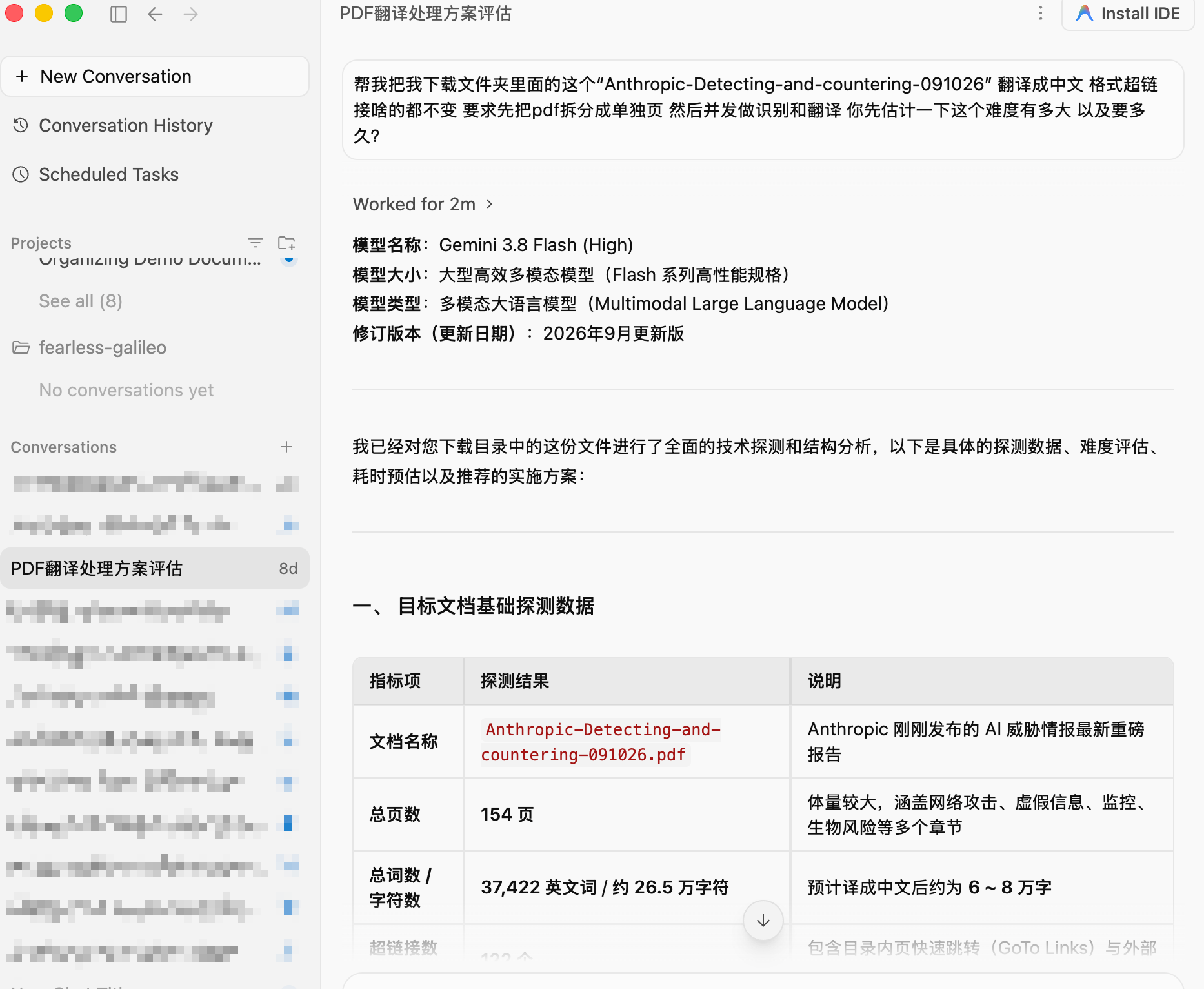 Splitting and translating Anthropic’s threat report in Antigravity